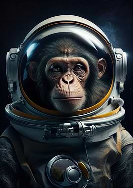Astronaut Space Monkey