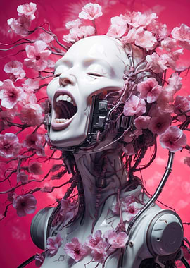 Floral Cyborg 13 Pink Joy