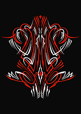 Vintage Floral Pinstripe