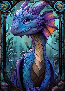 Cute Purple Chibi Dragon