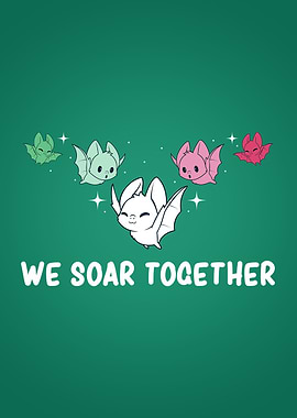 Abrosexual Pride Cute Bat