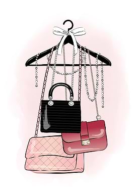 Handbags stock fashion art