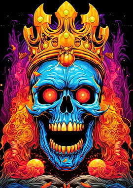 Crazy Halloween Skull King