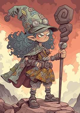 Cartoon Mage Girl