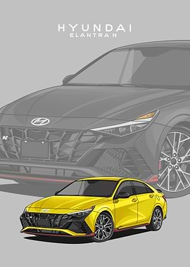 hyundai elantra n yellow