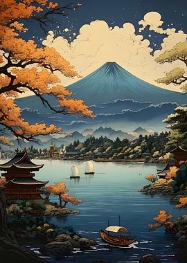 Blossom Mount Fuji Japan