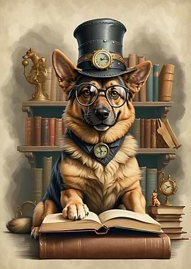 Smart German Shepherd Dog