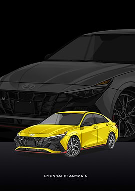 hyundai elantra n yellow