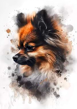 Pomeranian Watercolor