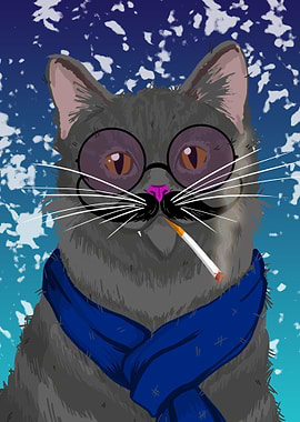 Gray Cool Cat