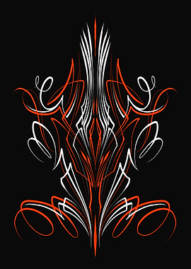 Retro Floral Pinstripe