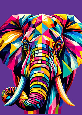 Elephant wpap pop art