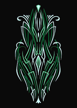 Retro Floral Pinstripe