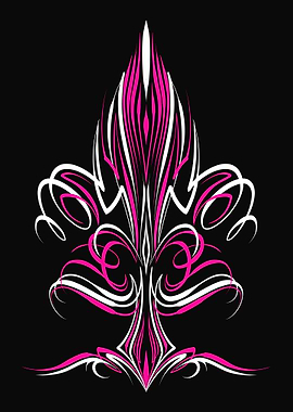 Retro Floral Pinstripe