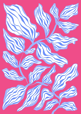 Pink morning glory leaves