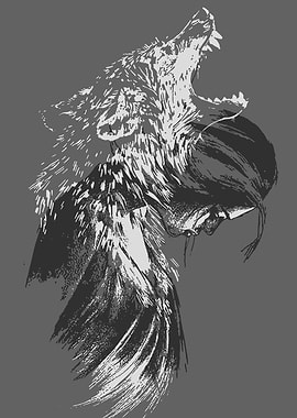 werewolf woman minimalist