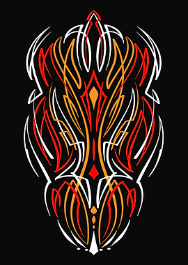 Retro Floral Pinstripe