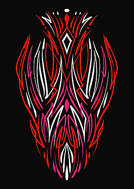 Retro Floral Pinstripe