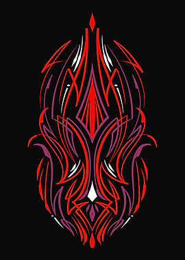 Retro Floral Pinstripe