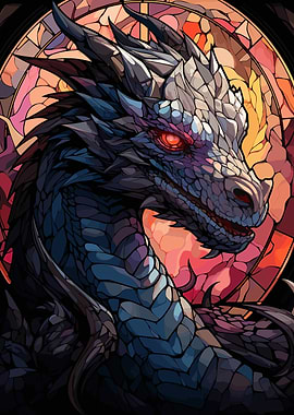 Fantasy Red Eyed Dragon