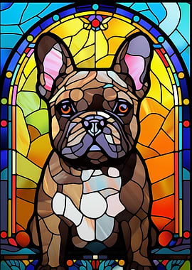 French Bulldog Stained