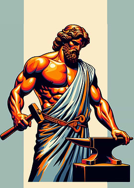 Hephaestus wpap pop art