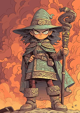 Cartoon Mage Girl
