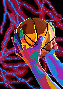 Basketball in pop art