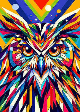 Owl wpap pop art
