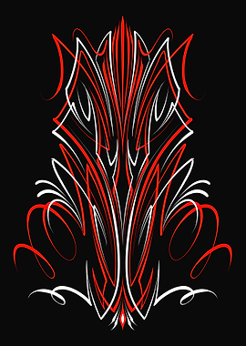 Vintage Floral Pinstripe