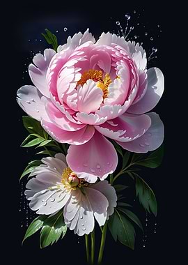 Pink Peony flower