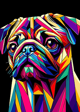 pug wpap pop art