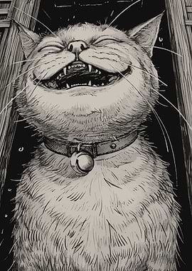 Sarcastic grinning cat