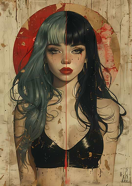 Vintage Young Goth Girl