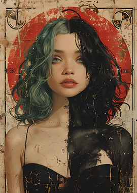 Vintage Young Goth Girl