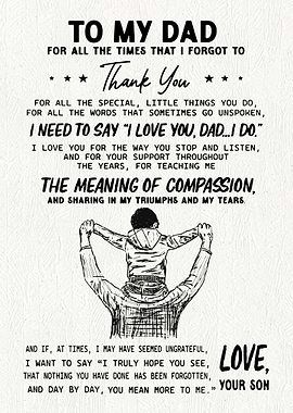 To My Dad Dad Birthday