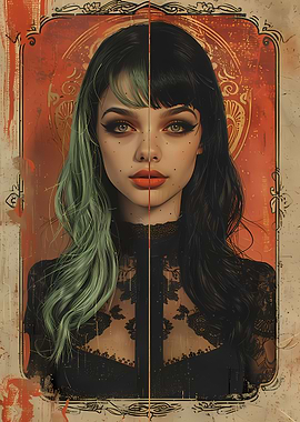 Vintage Young Goth Girl