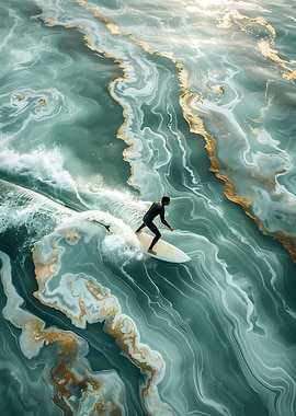 Marbel Gold Gilded Surf