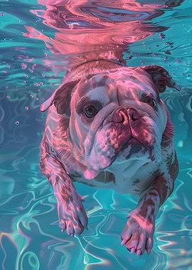 Dog Swimming in Pool