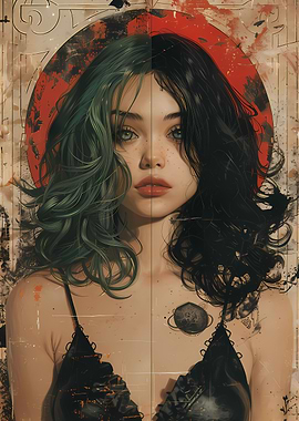 Vintage Young Goth Girl