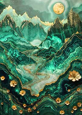 Alpine Meadow Kintsugi Art