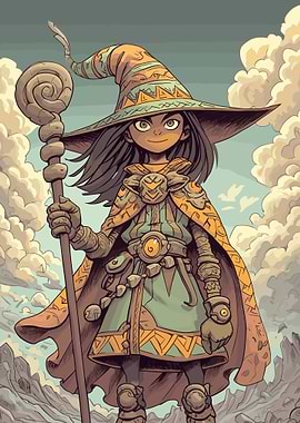 Cartoon Mage Girl