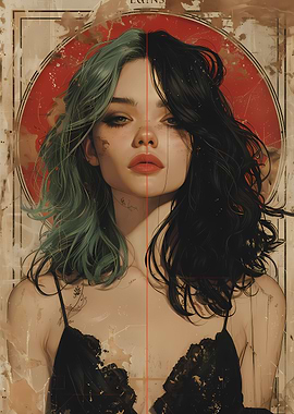 Vintage Young Goth Girl