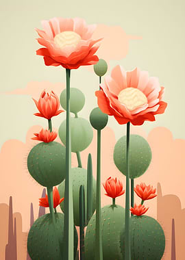 Boho and Vintage Cactus