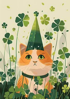 Orange Cat St Patricks Day