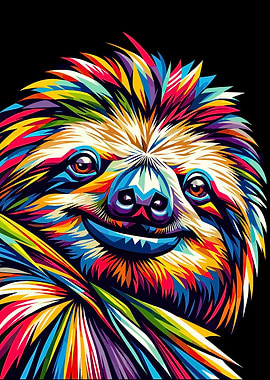 Sloth wpap pop art