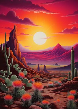 Cactus Sunset
