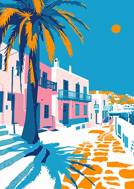 Greece Mykonos Summer Art