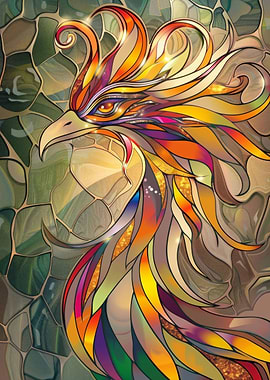 Bird Retro Gold Glass