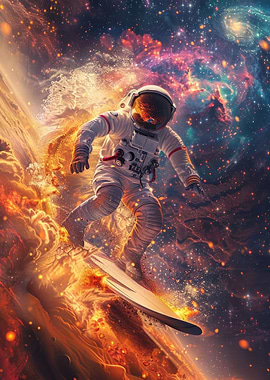 Astronaut Space Surfing